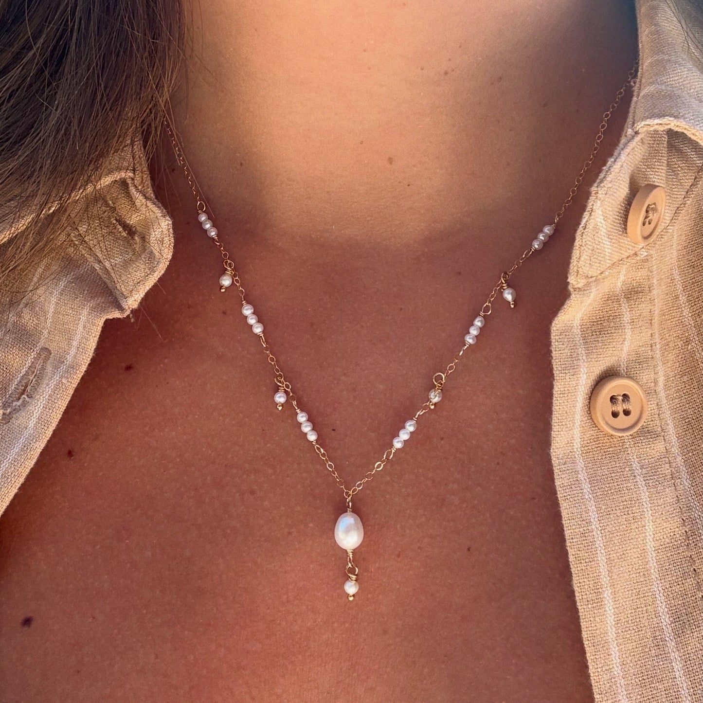 Sea Spray Pearl Necklace