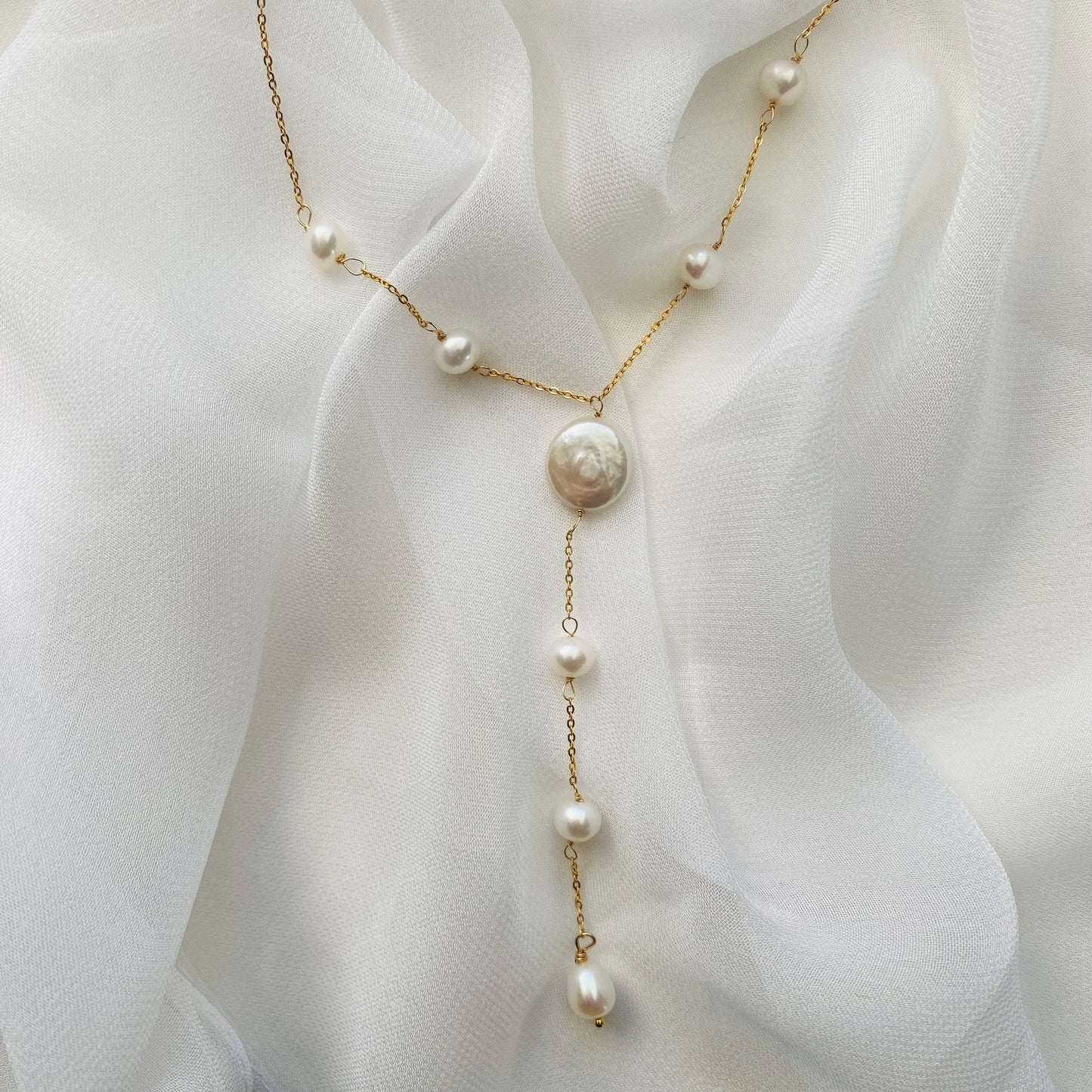 Pearl Lariat Necklace