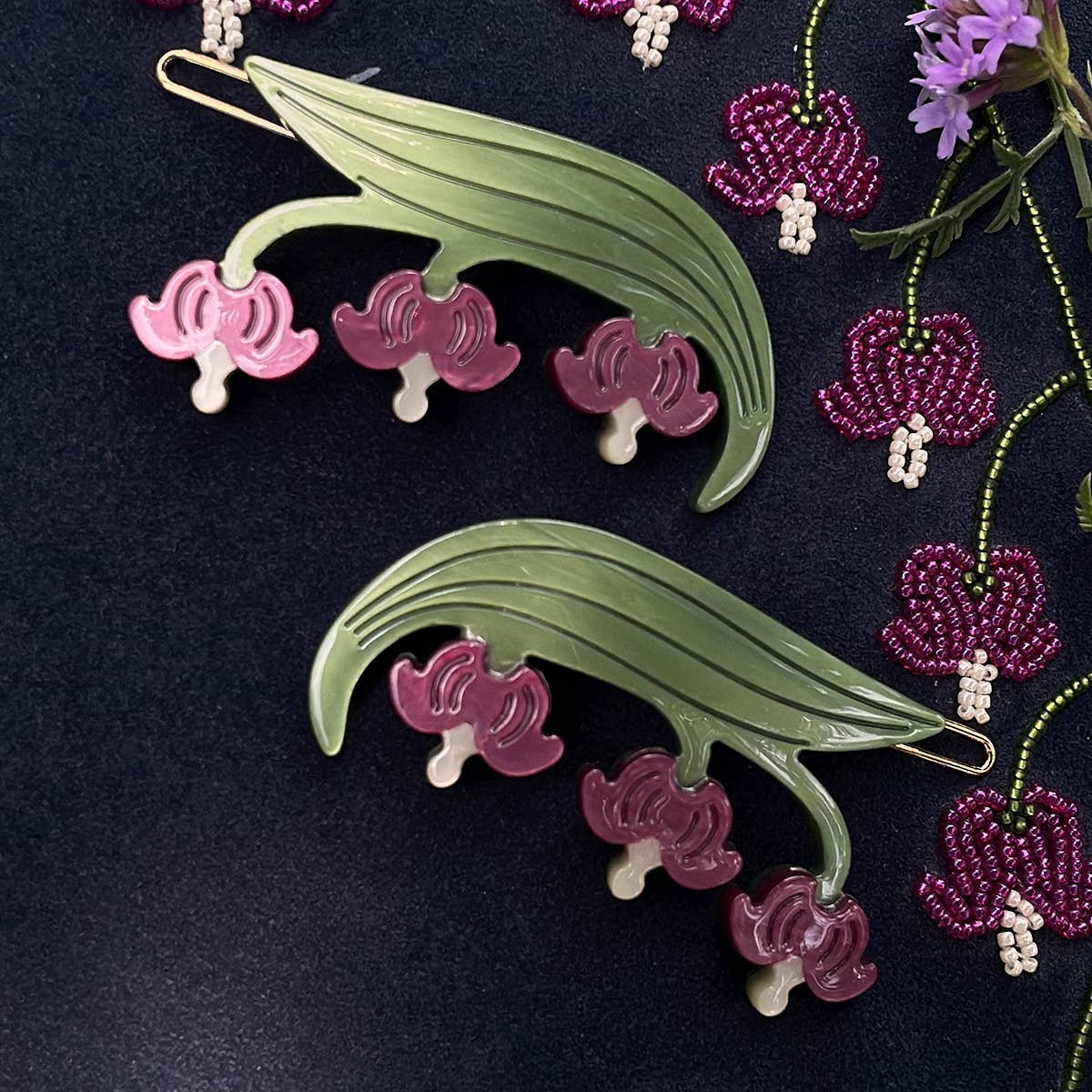 Bleeding Heart Hair Barrette