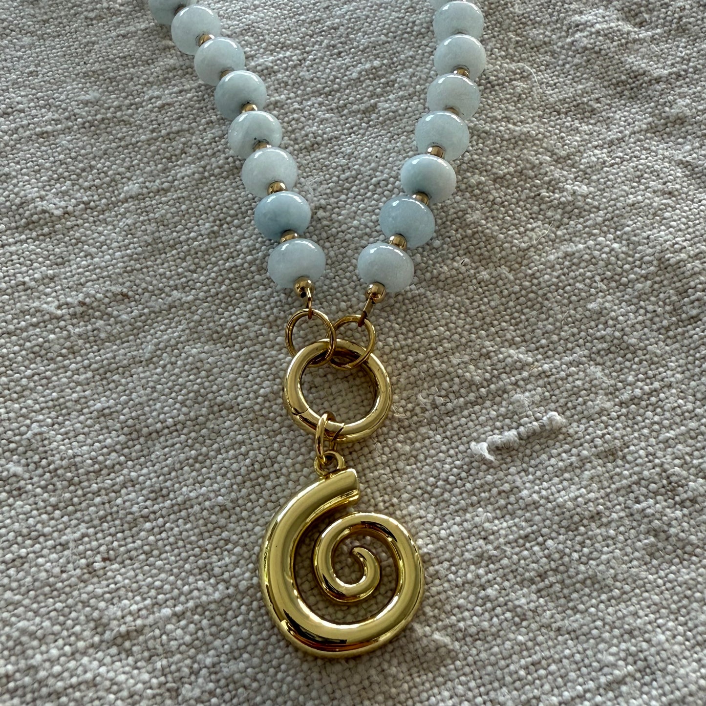 Sea Spiral Beaded Necklace