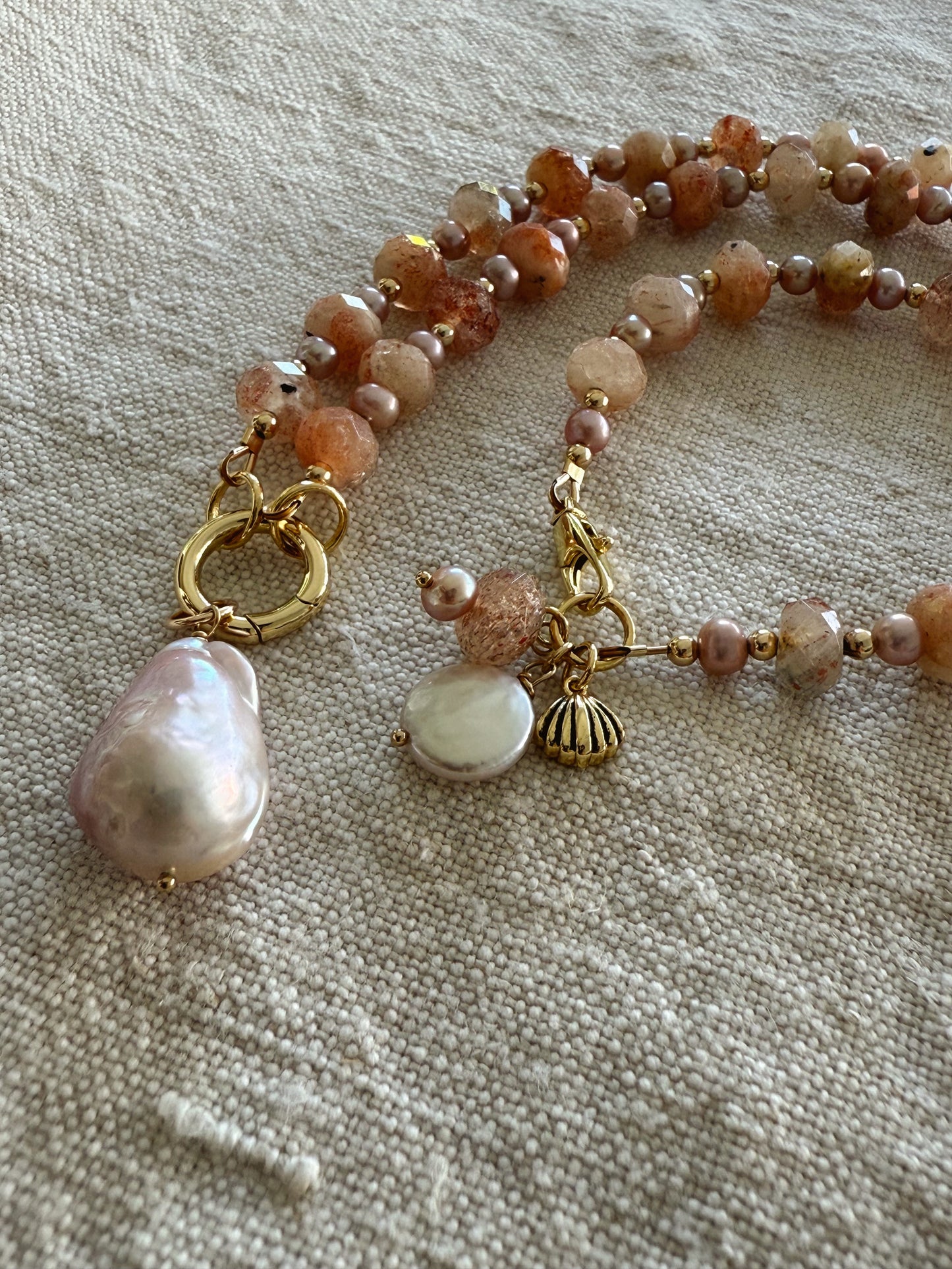 Sunshell Beaded Necklace