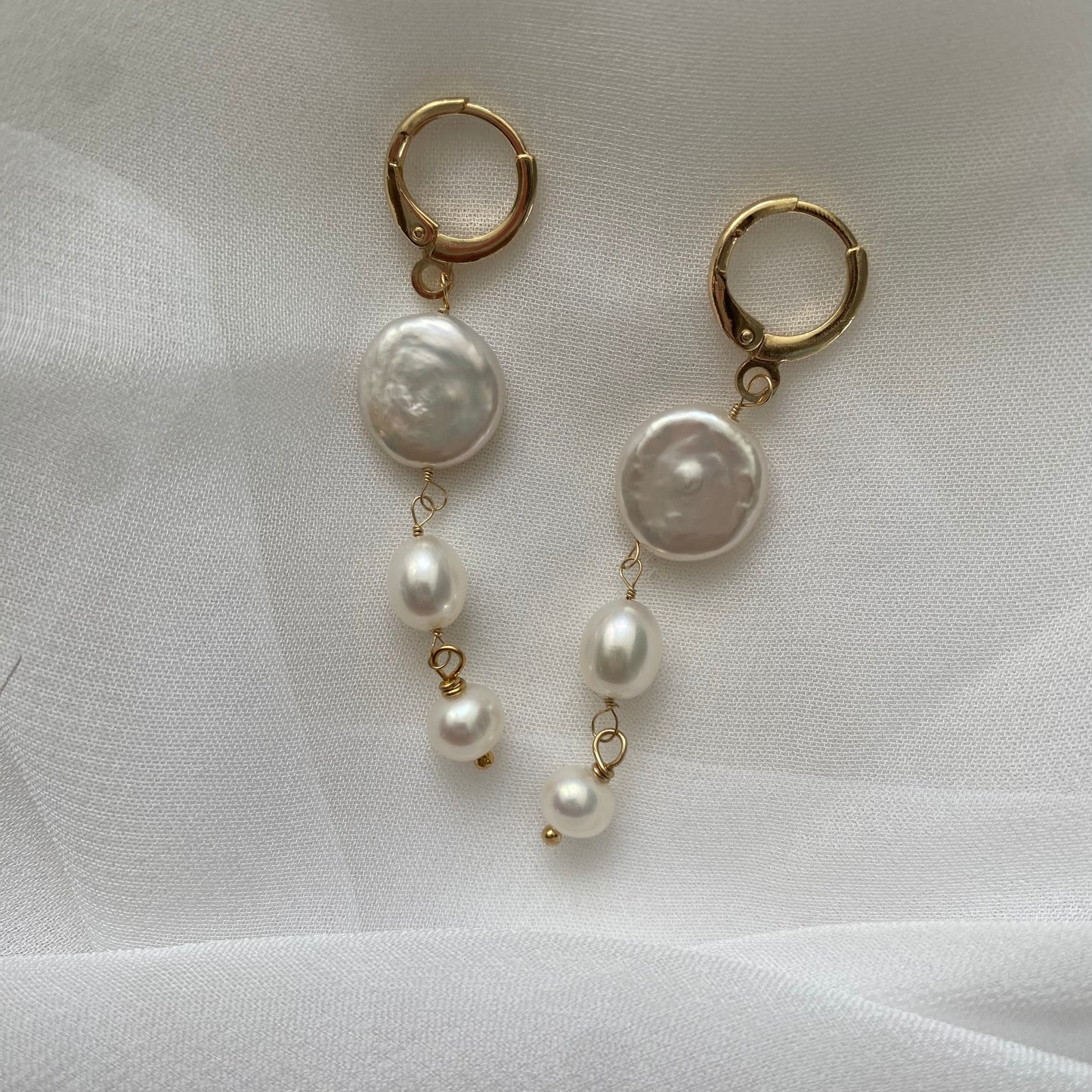 Coin Pearl Earrings