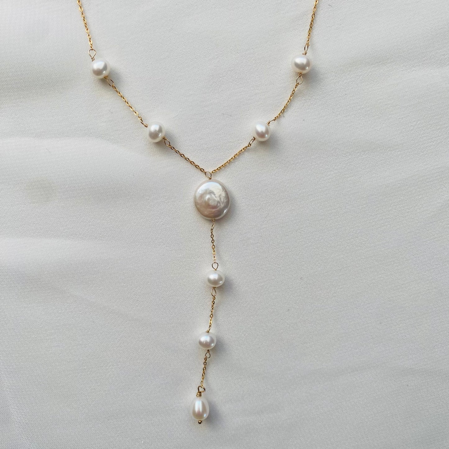 Pearl Lariat Necklace