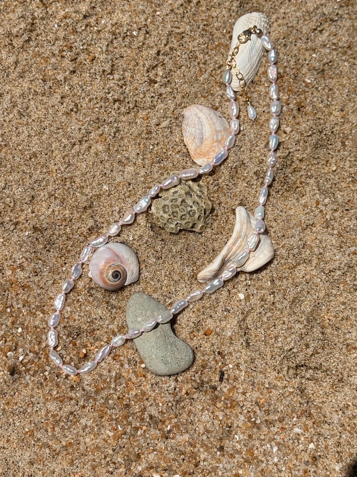 Silk-Knotted Keishi Pearl Strand