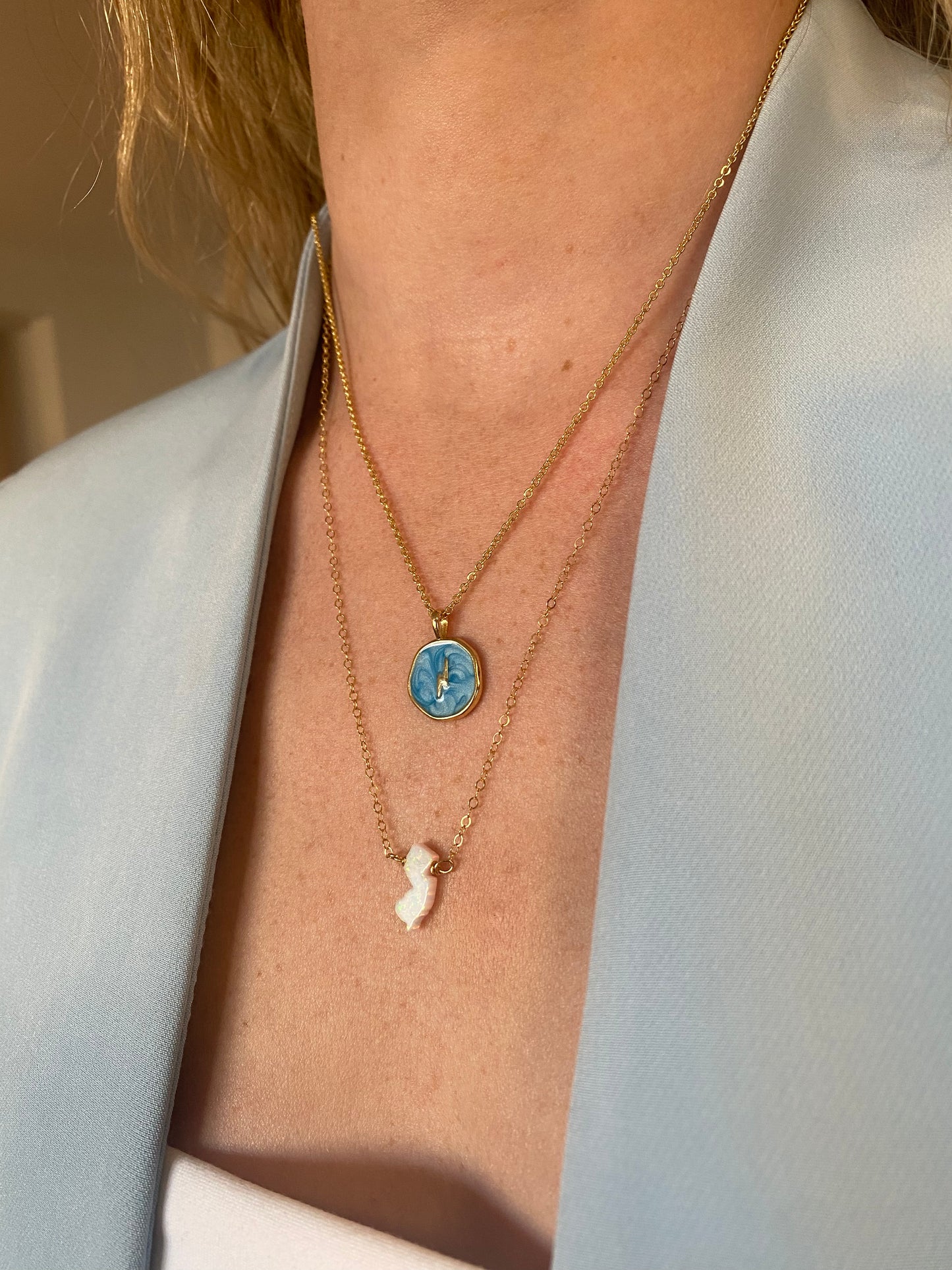 Blue Bolt Necklace