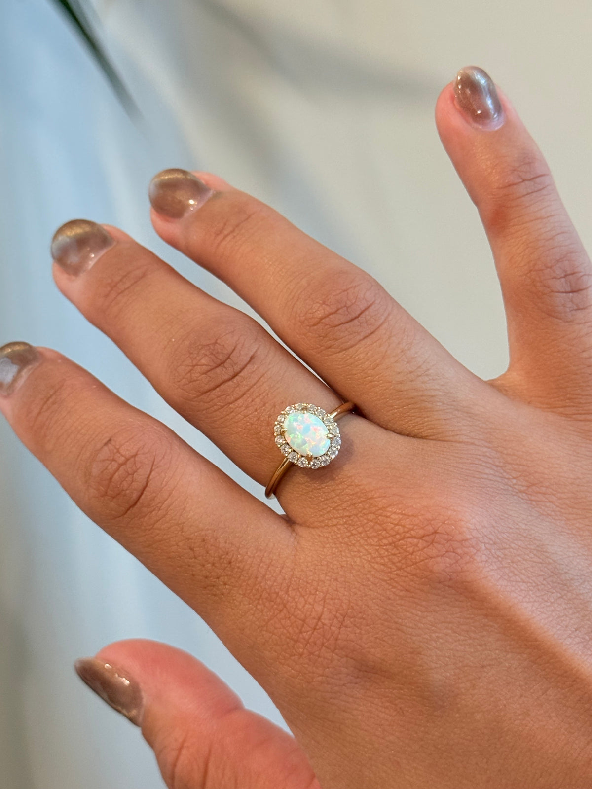 Halo Opal Ring