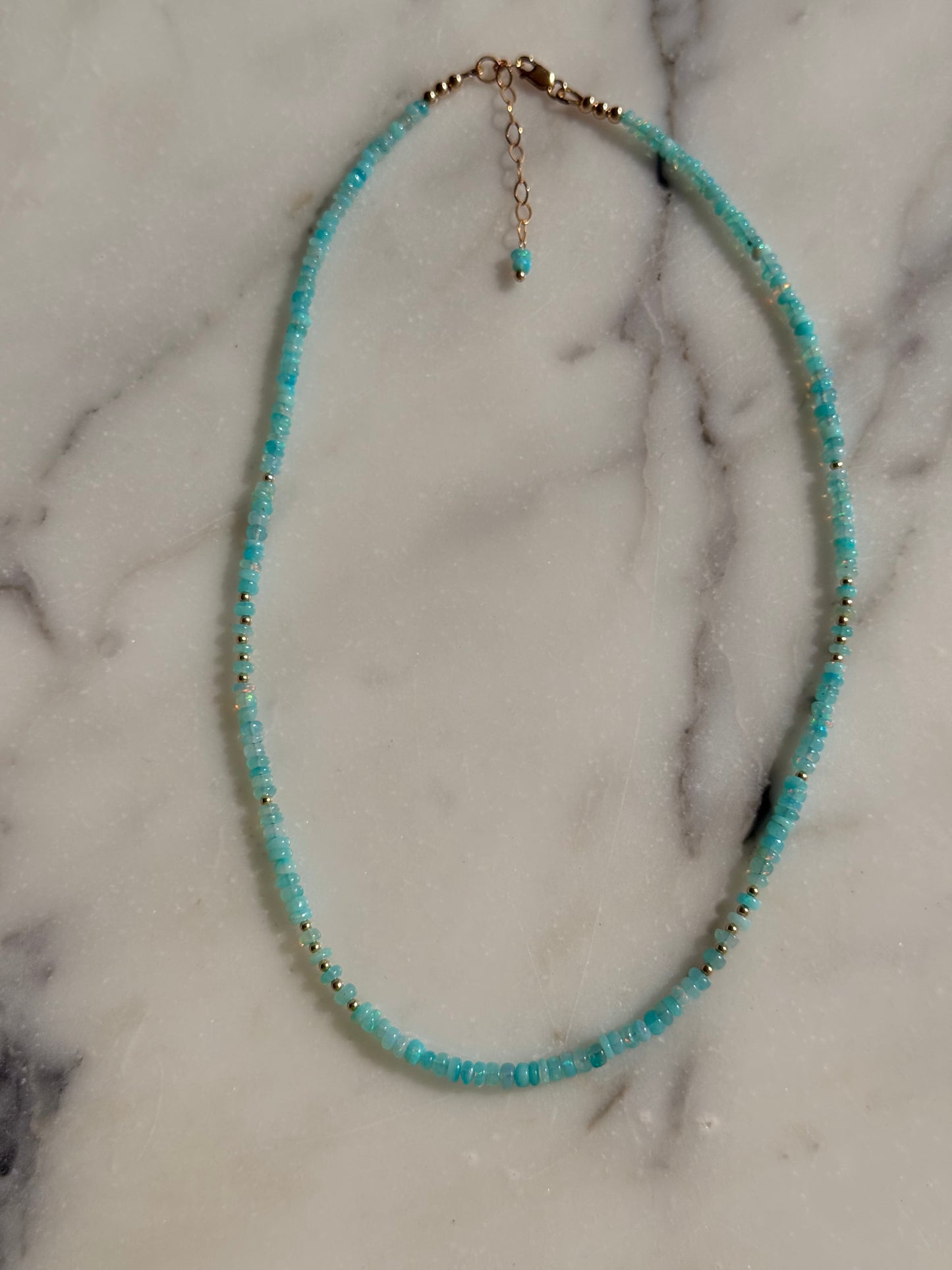 Turquoise Ethiopian Opal Neckalce