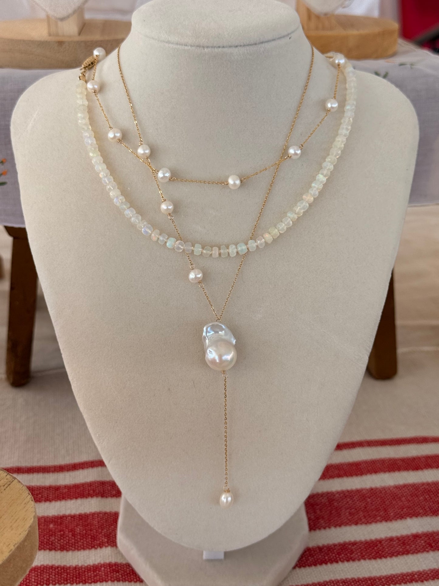 Silk-Knotted Ethiopian Opal Necklace