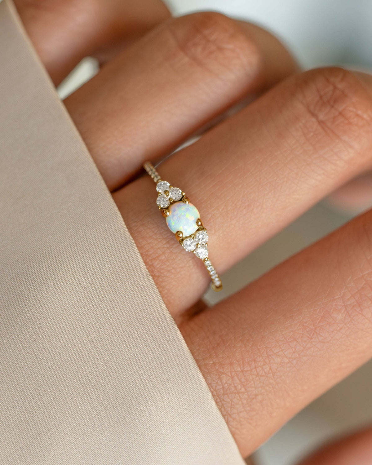 Dainty Opal Ring