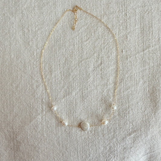 Salt & Coin Pearl Necklace