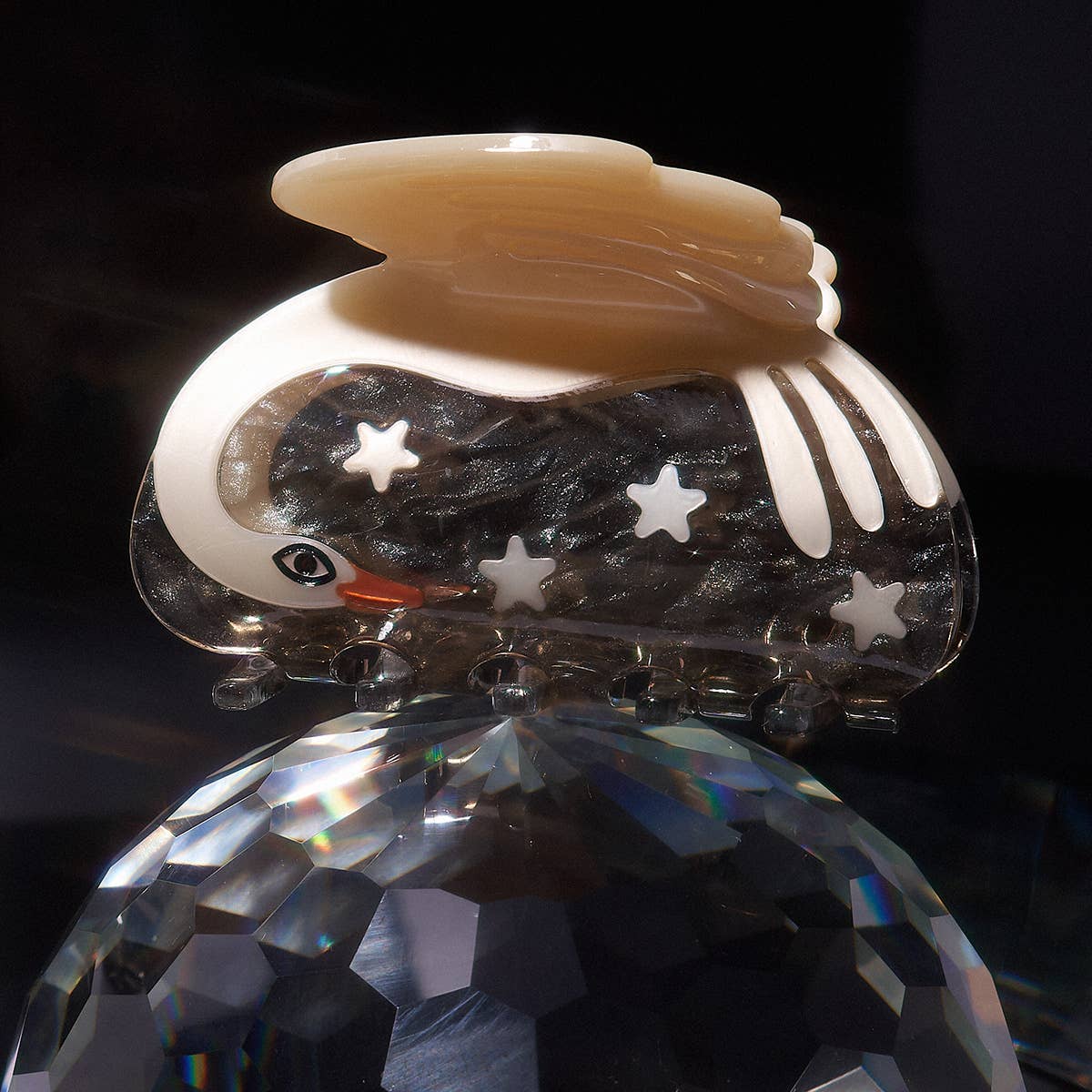 Swan & Stars Hair Clip
