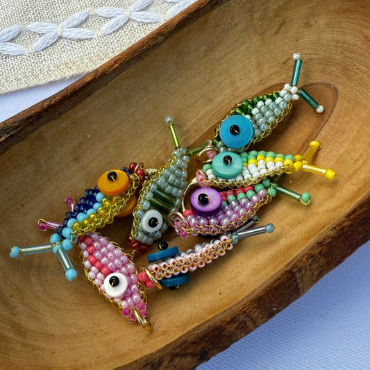 Beaded Fish Charm