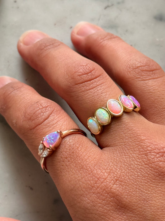 Pink Opal Ombré Ring