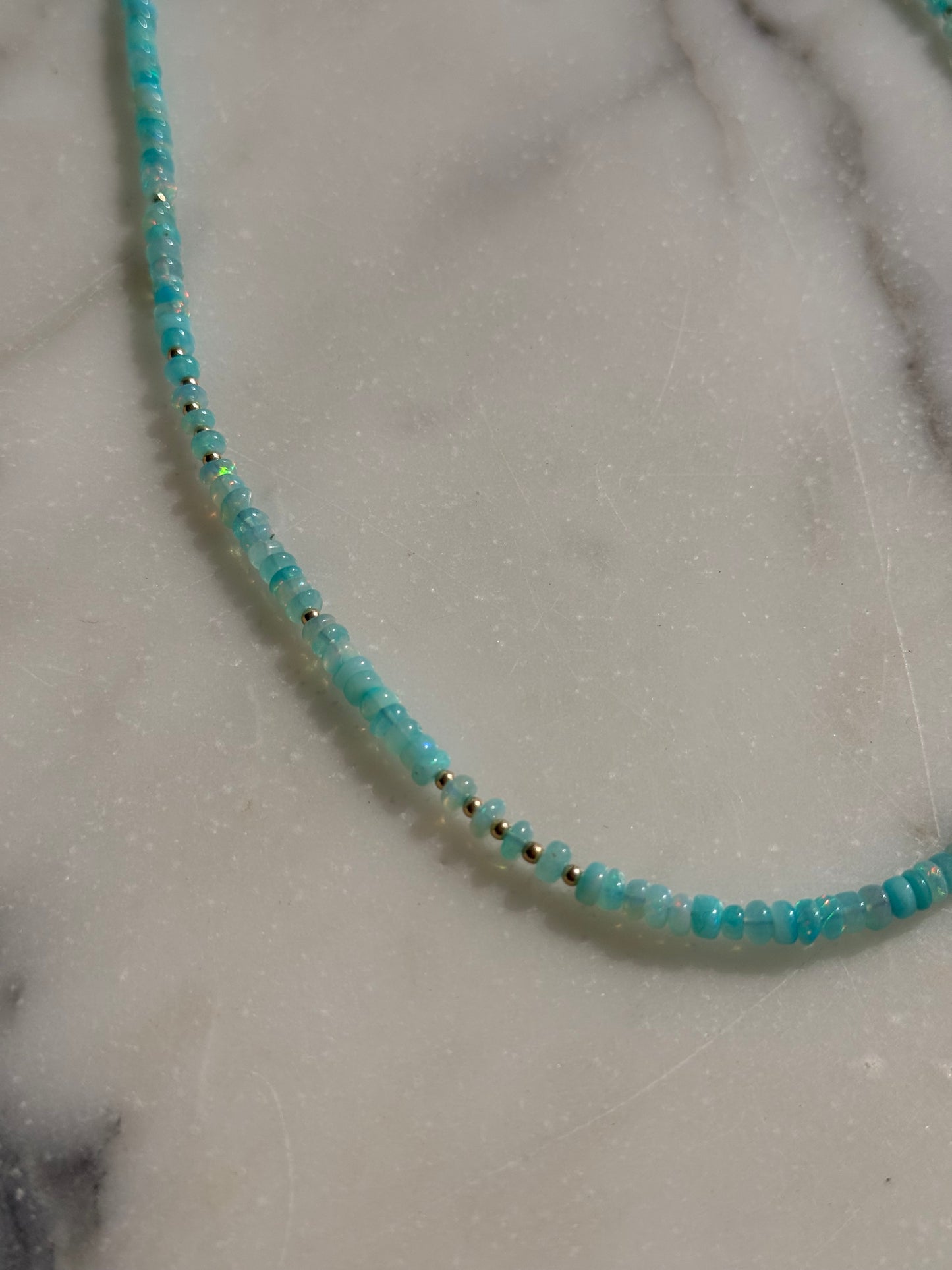 Turquoise Ethiopian Opal Neckalce