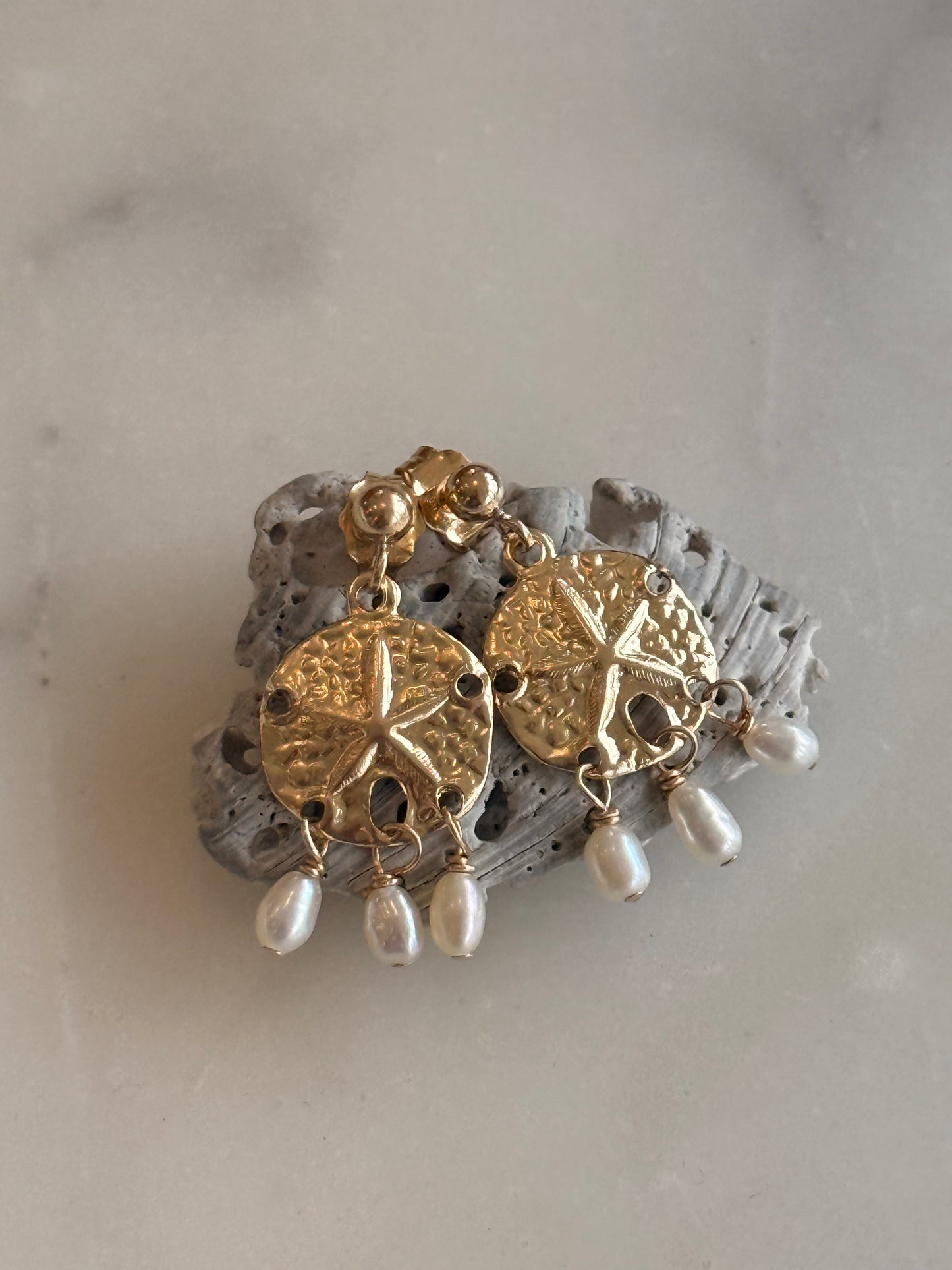 Sand Dollar Drop Earrings