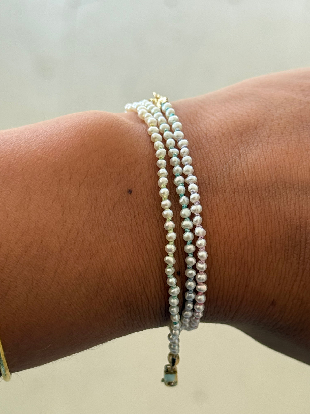 Rainbow Silk-Knotted Pearl Necklace