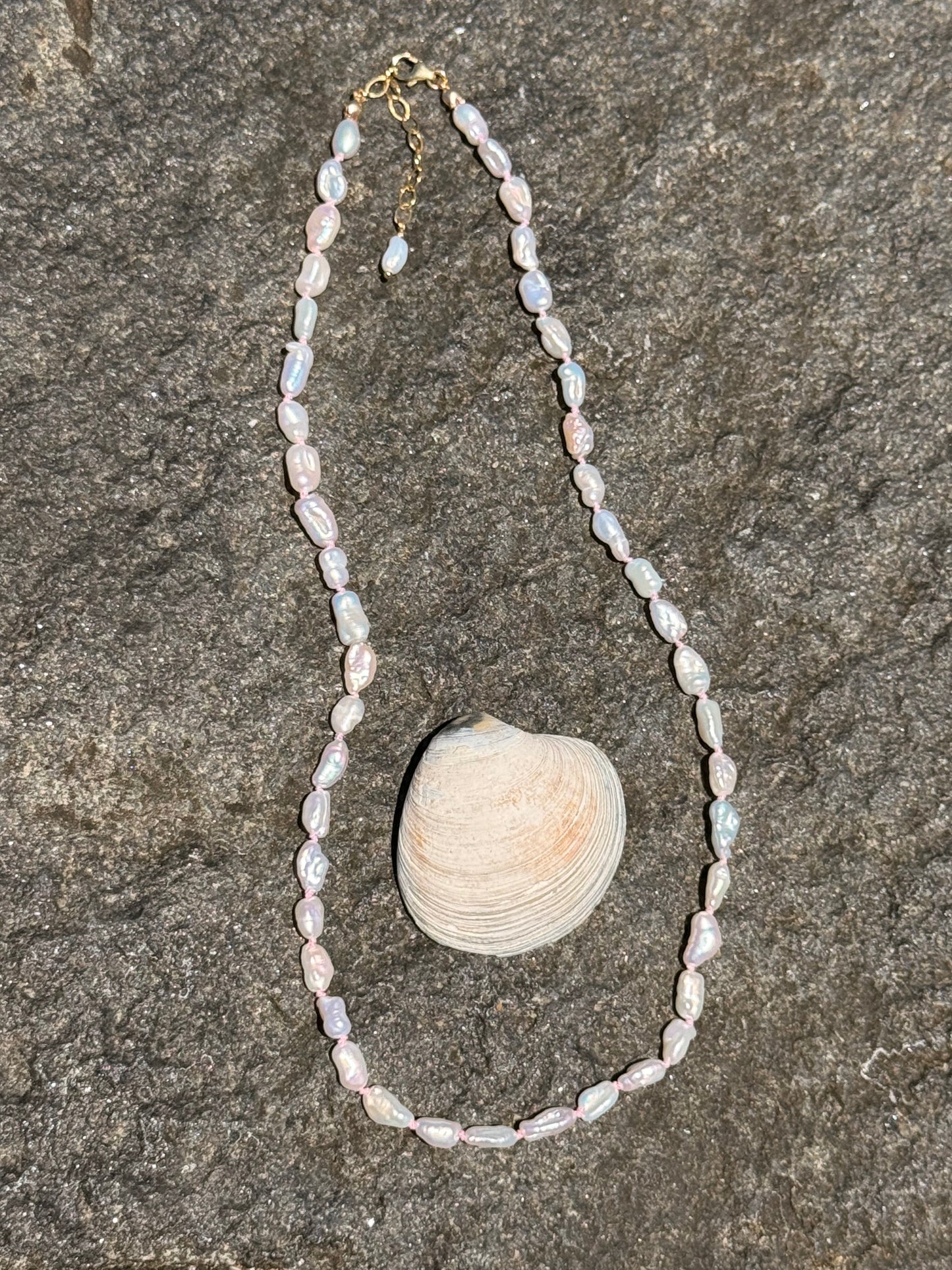 Silk-Knotted Keishi Pearl Strand
