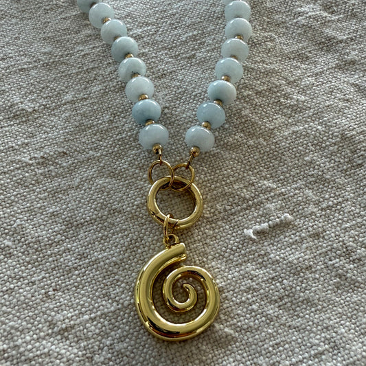 Sea Spiral Beaded Necklace