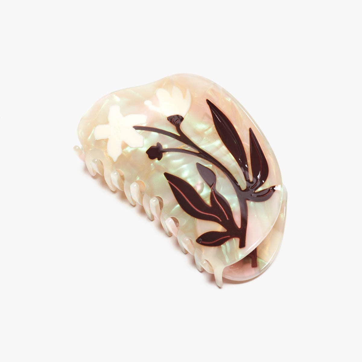 White Byrony Floral Claw Clip