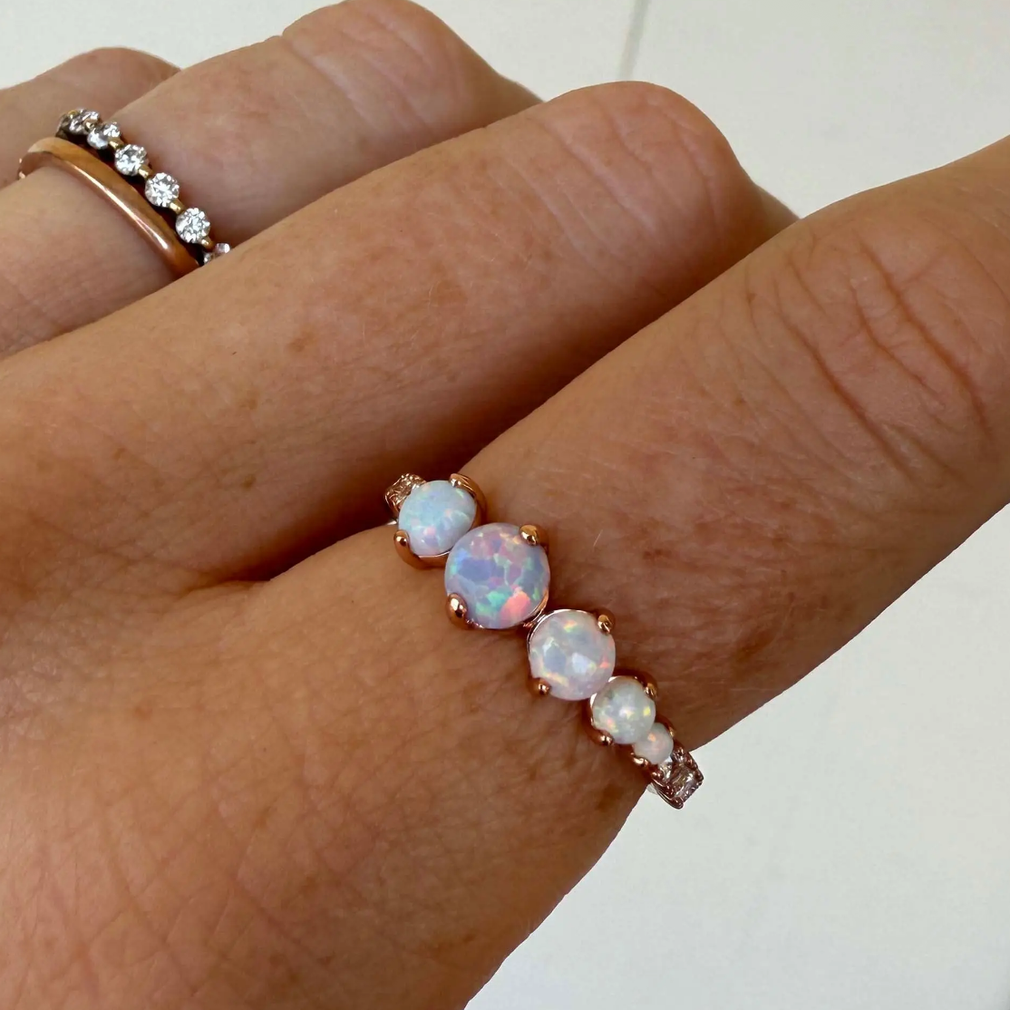 Cotton Candy Opal Ring