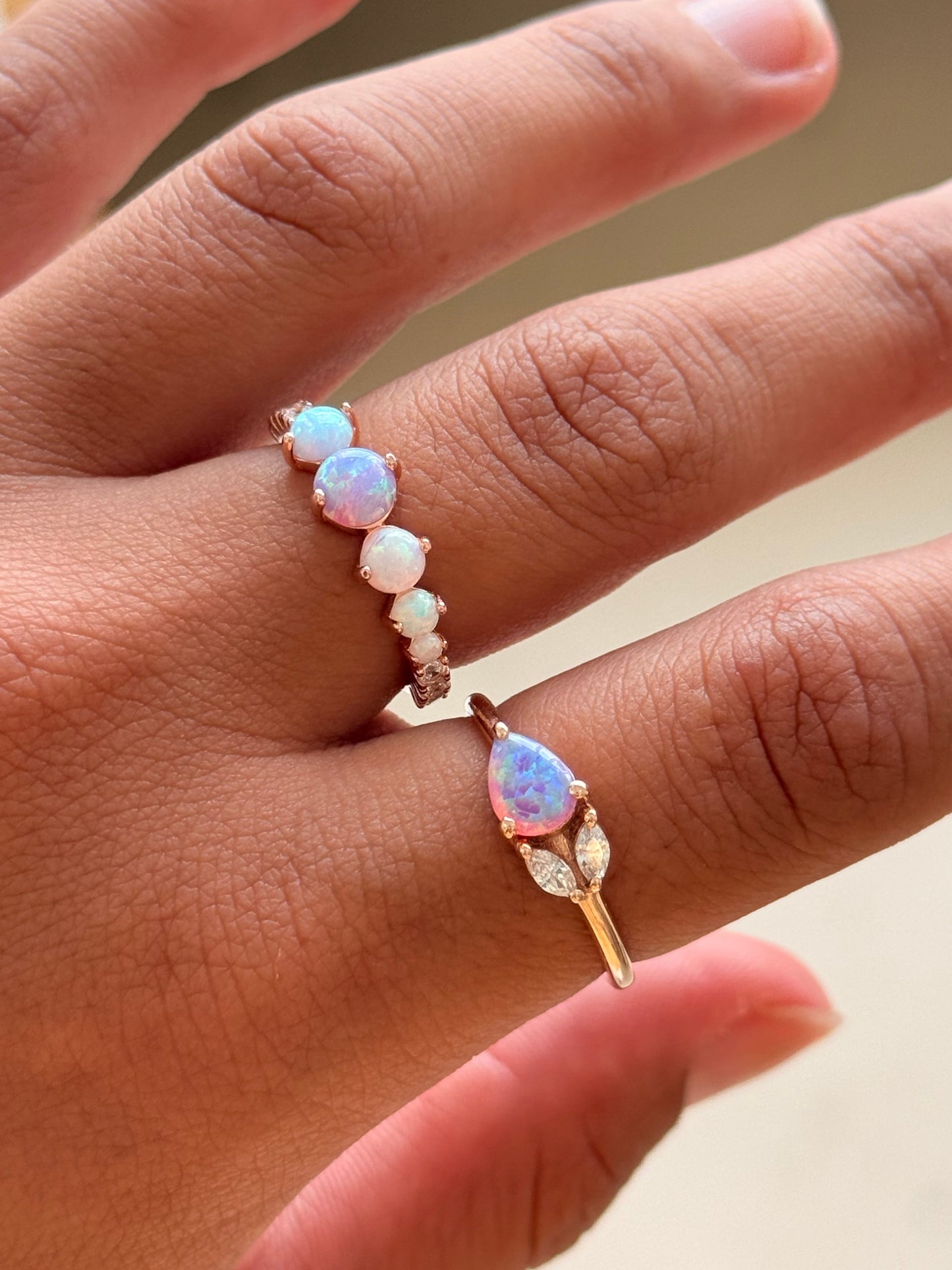 Cotton Candy Opal Ring