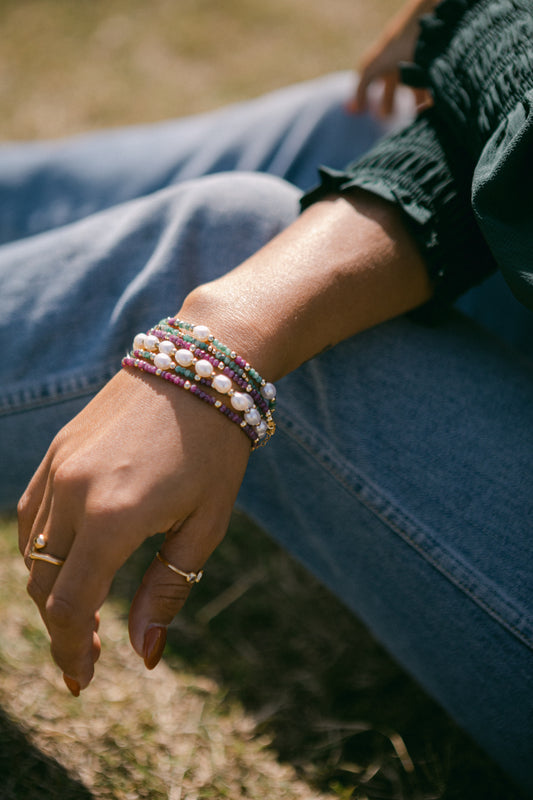 Semiprecious Trio Bracelet