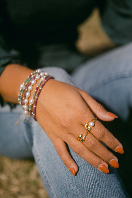 Amethyst Beaded Bracelet