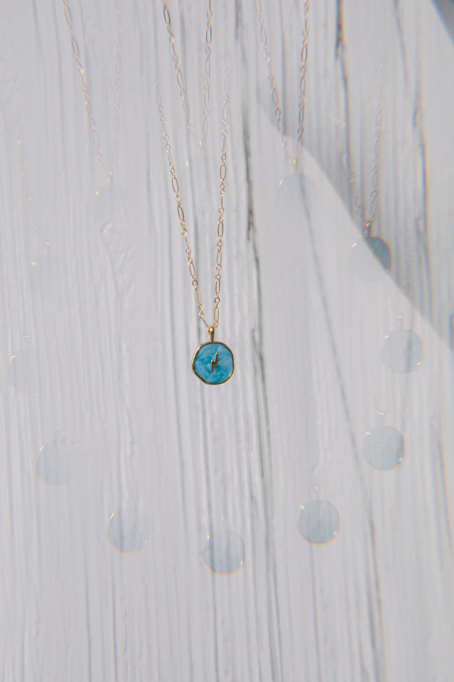 Blue Bolt Necklace