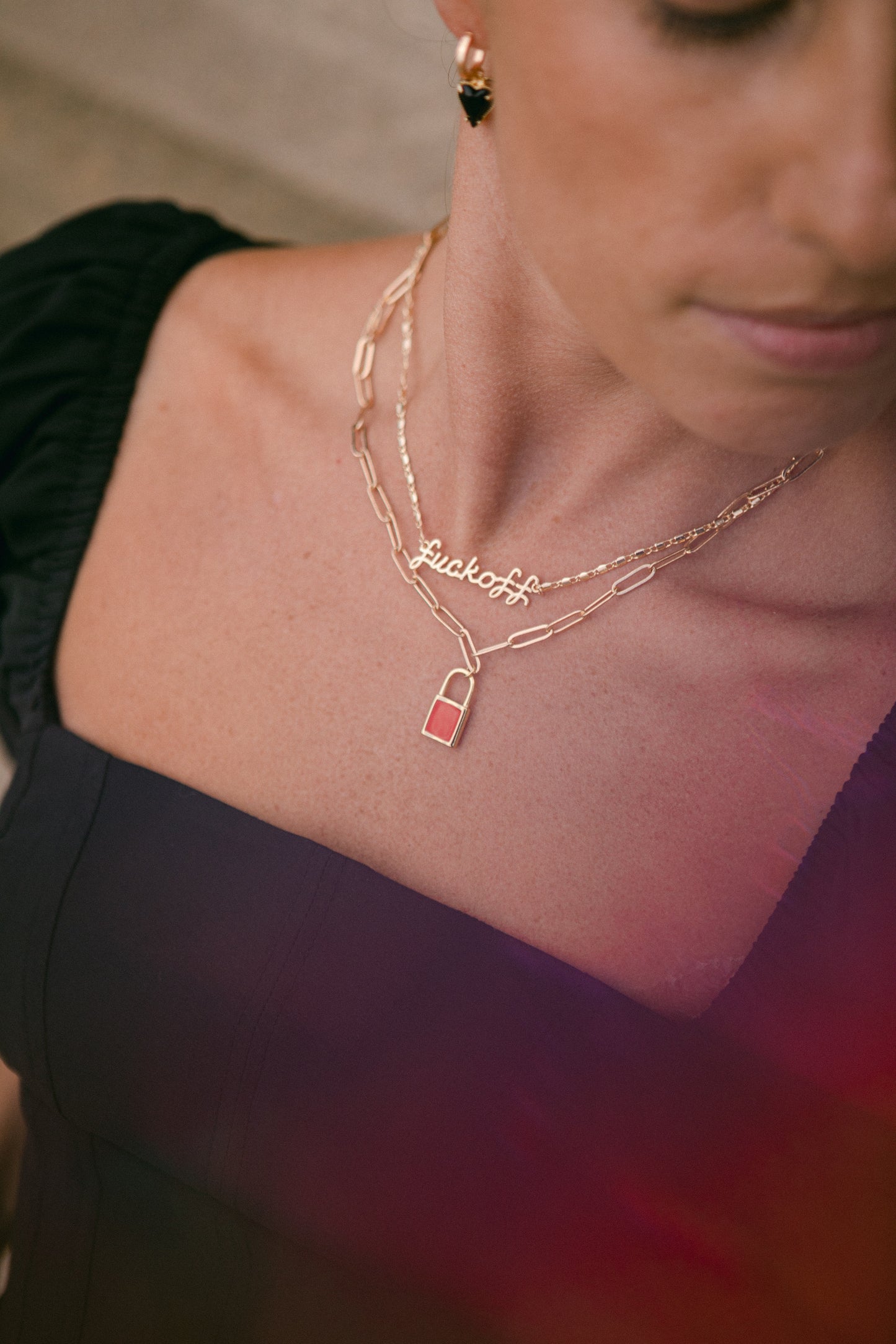 Red Lock Necklace