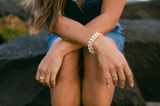 Chunky Gold Beaded Bracelet