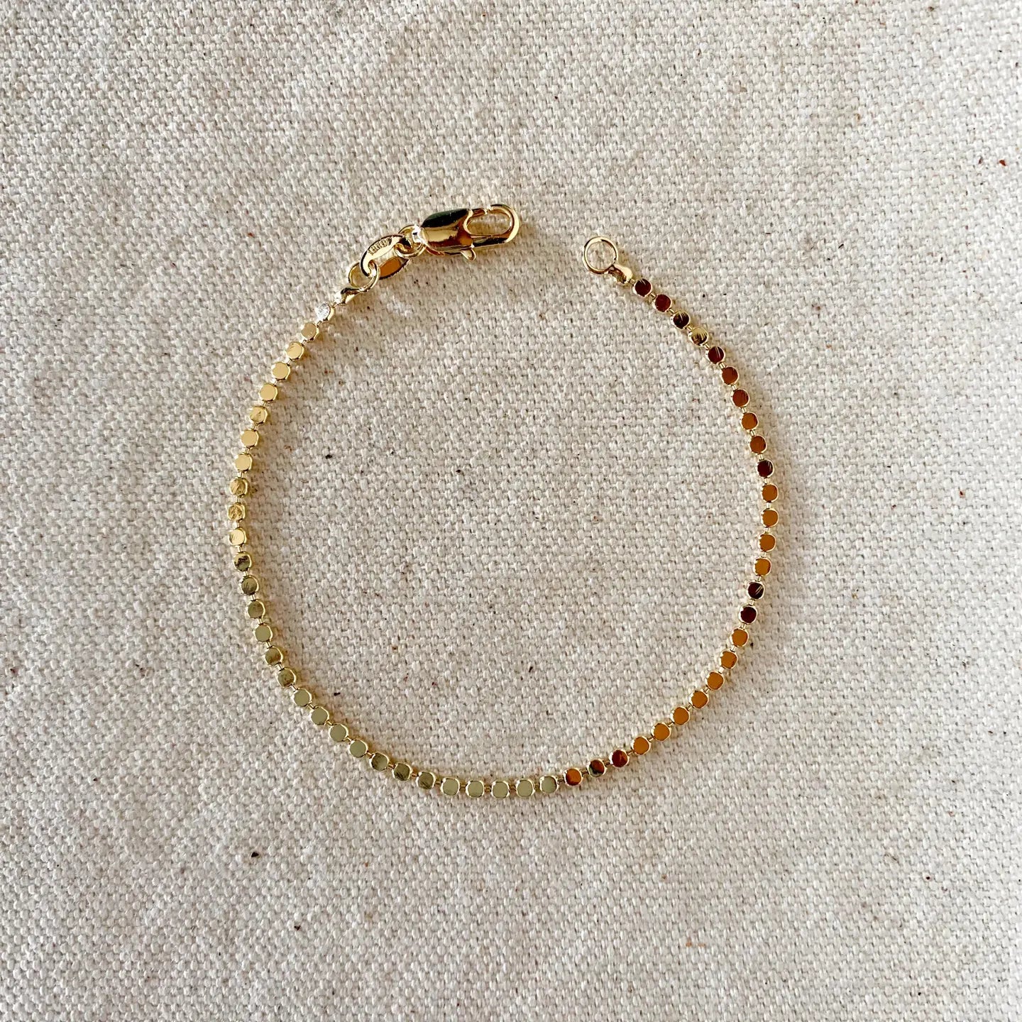 Gold Filled Dot Chain Bracelet