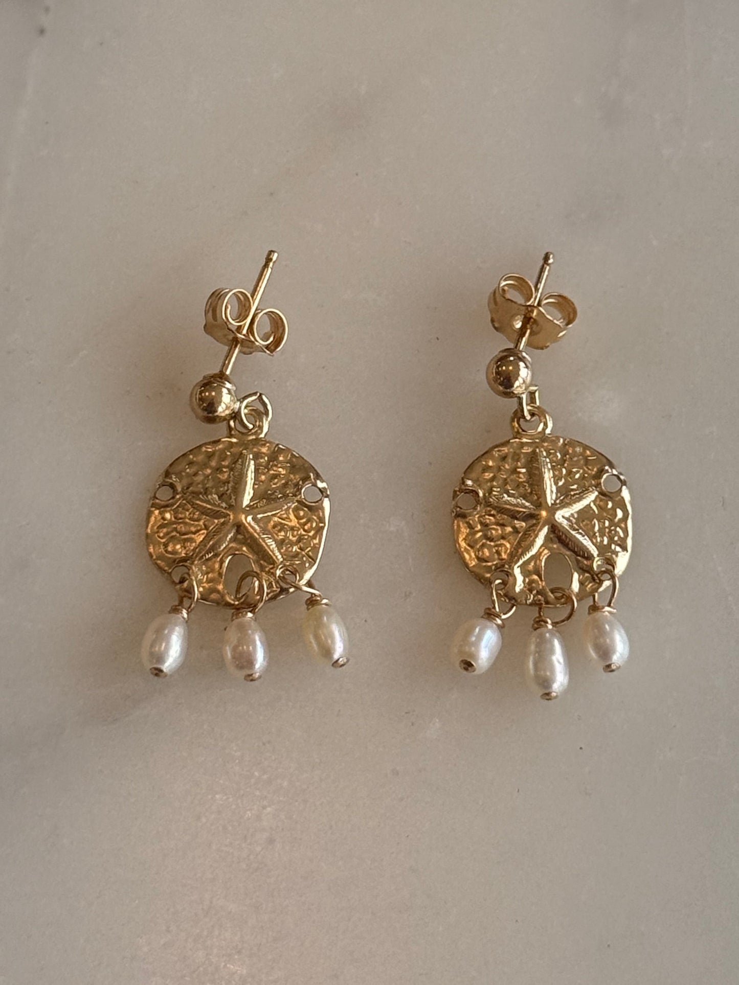 Sand Dollar Drop Earrings