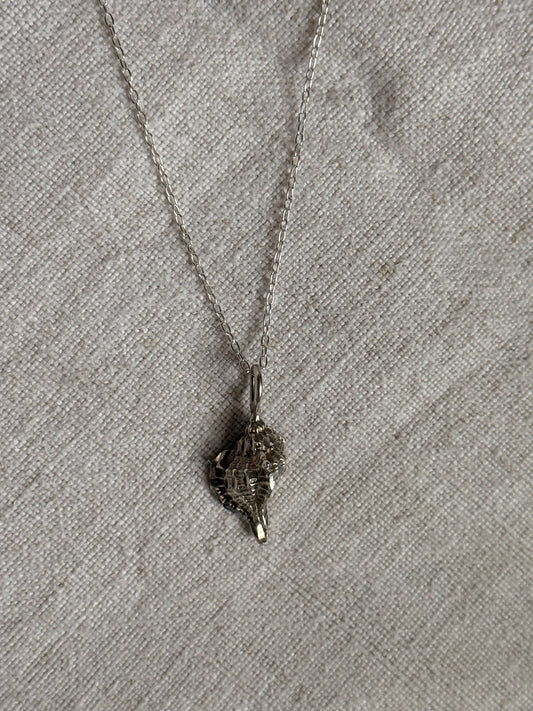 Vintage Sterling Conch Necklace