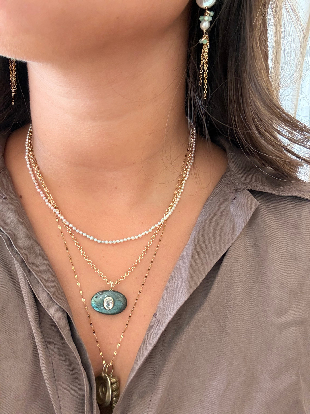 Rainbow Silk-Knotted Pearl Necklace