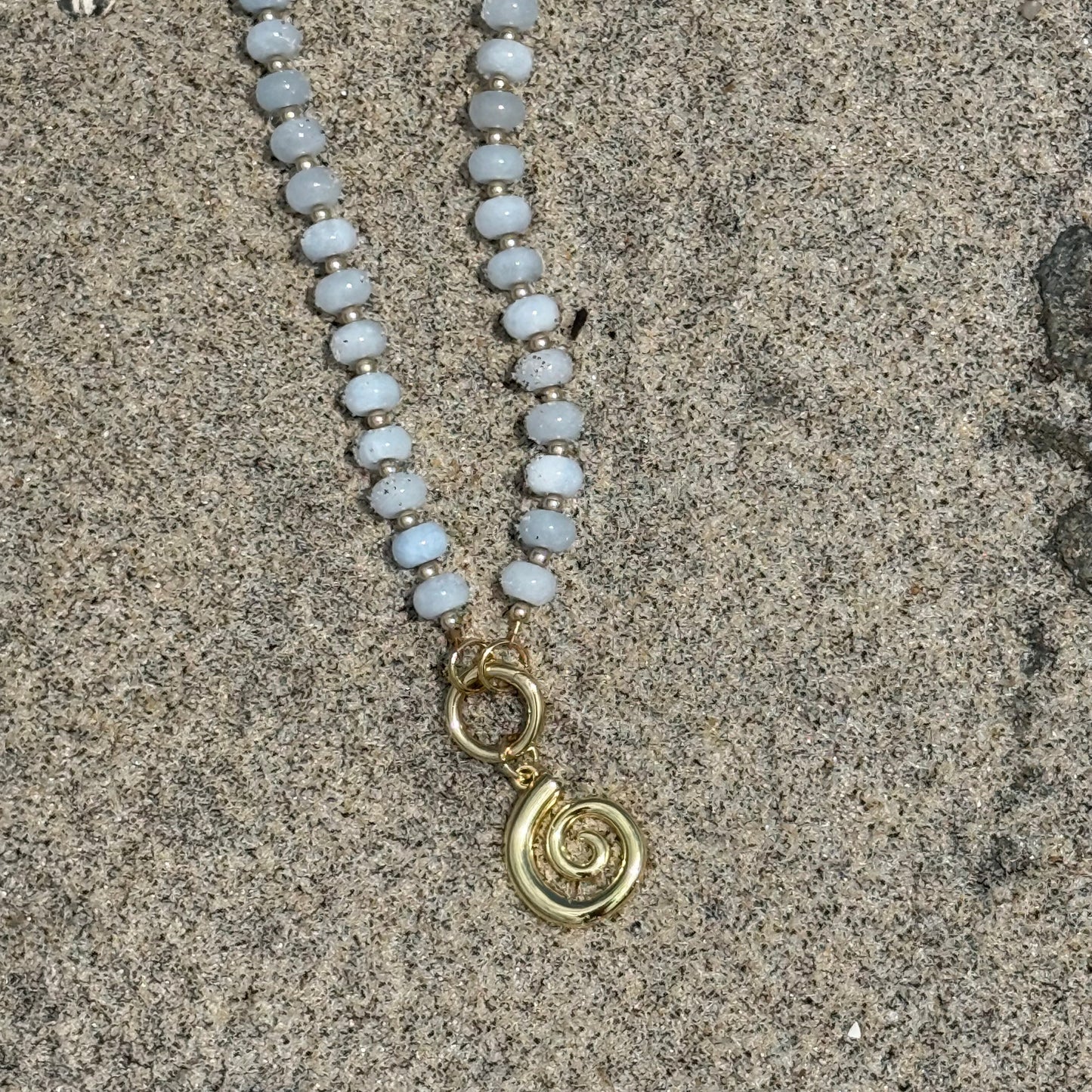 Sea Spiral Beaded Necklace