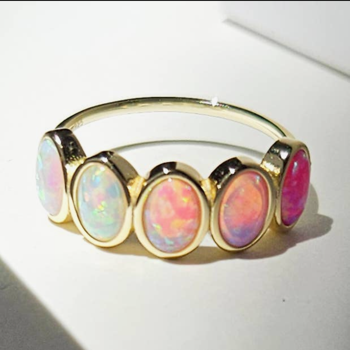Pink Opal Ombré Ring