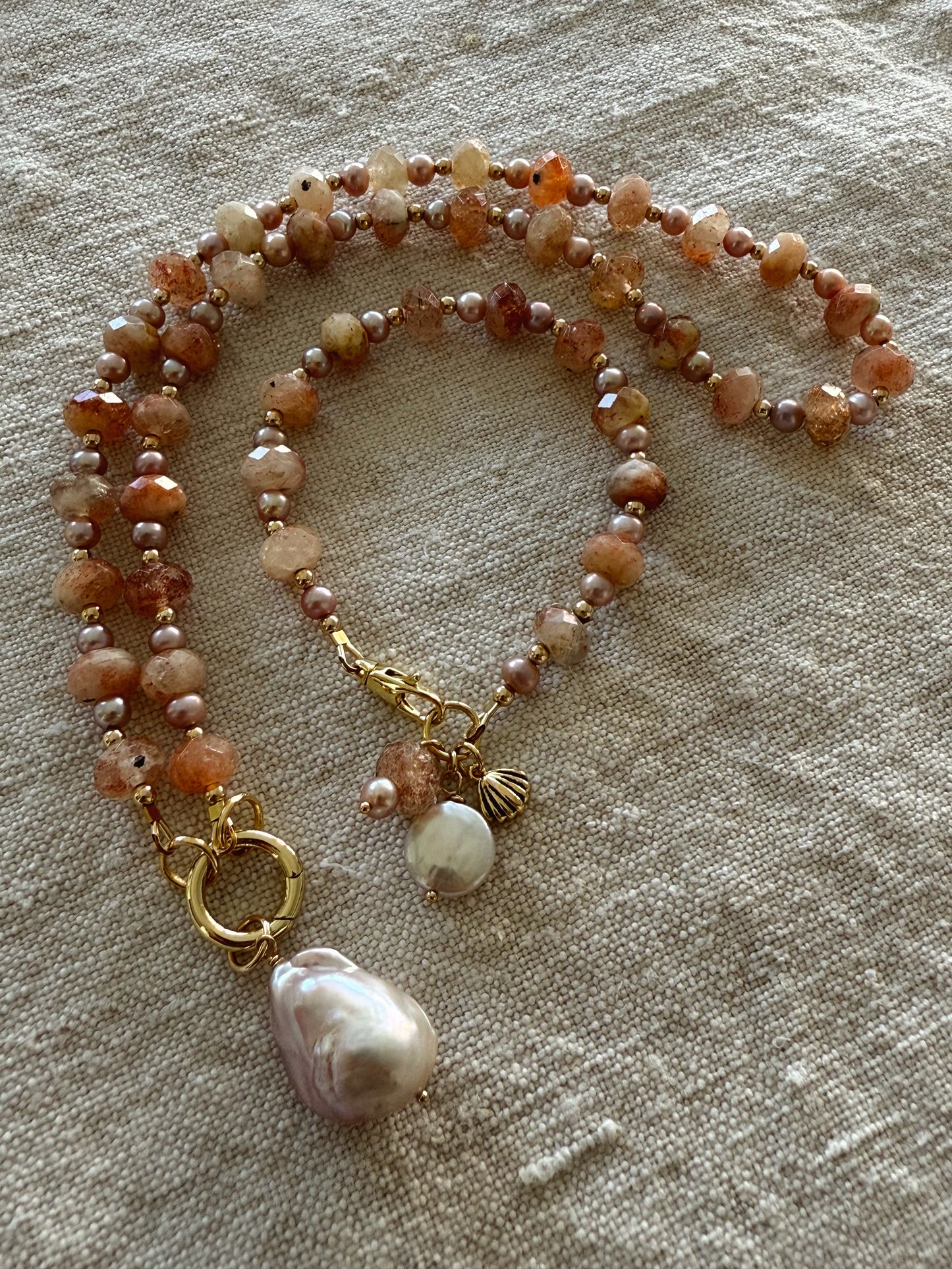 Sunshell Beaded Necklace