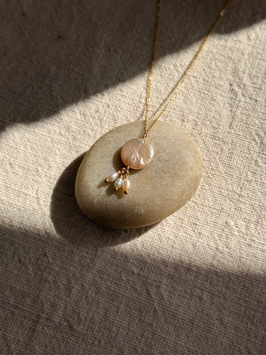 Rainfall Coin Pearl Necklace