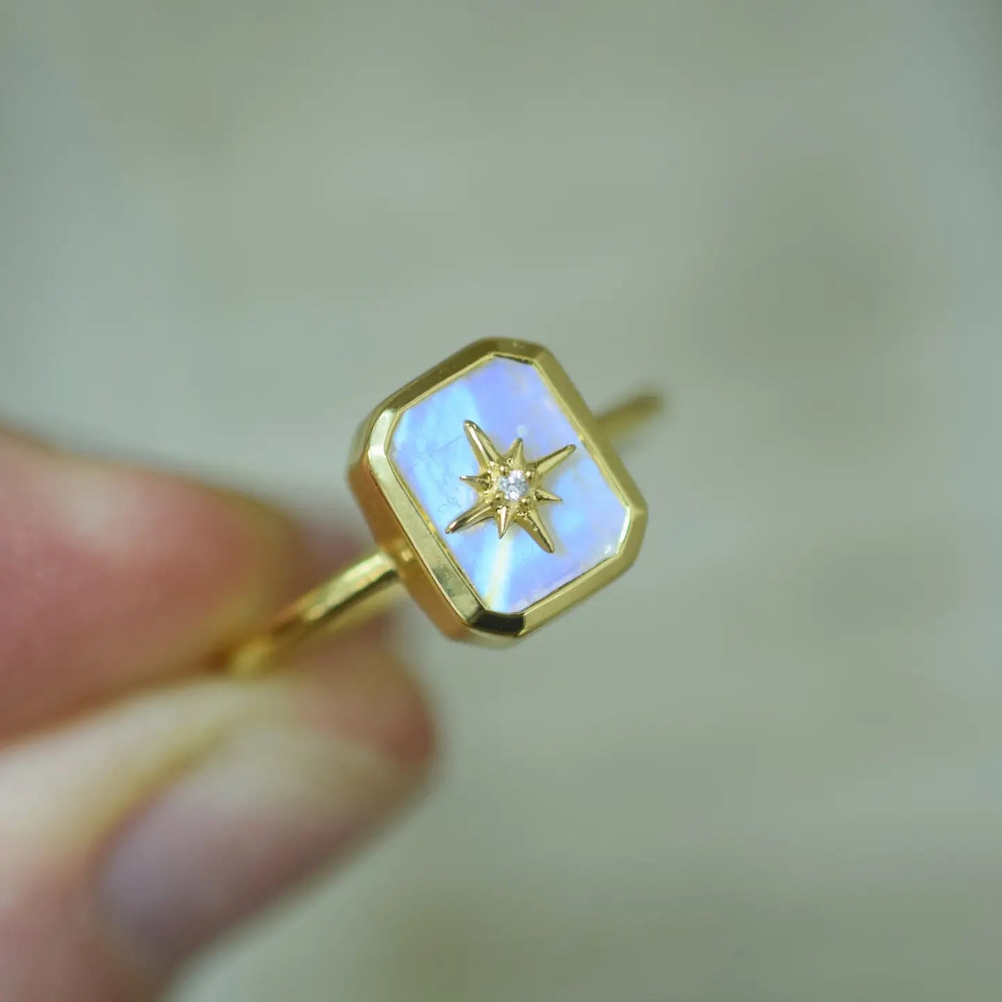 Stardust Moonstone Ring