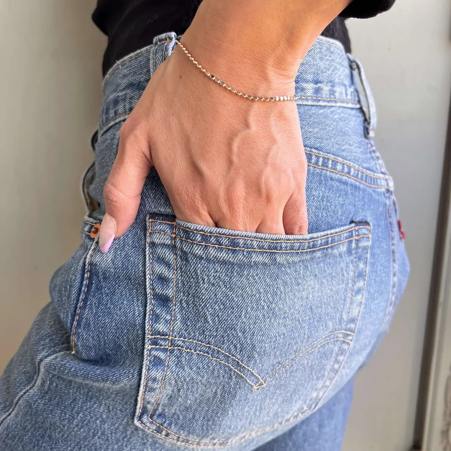 Gold Filled Dot Chain Bracelet