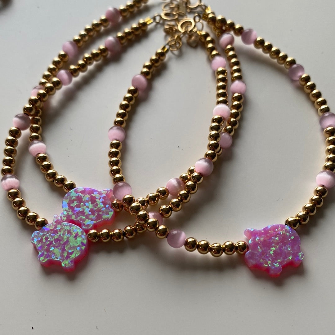 Pink Piggy Bracelet